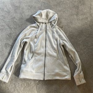 Lululemon Scuba Full-Zip Hoodie Size 12 Heather grey/silver sparkle